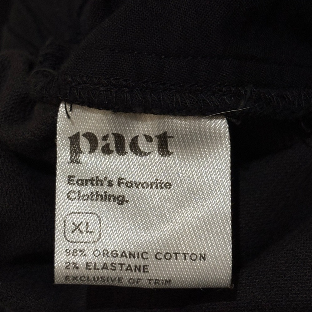 Pact Black Modern Corduroy Wide Leg Pants XL Organic Cotton Wide Leg - Picture 5 of 6